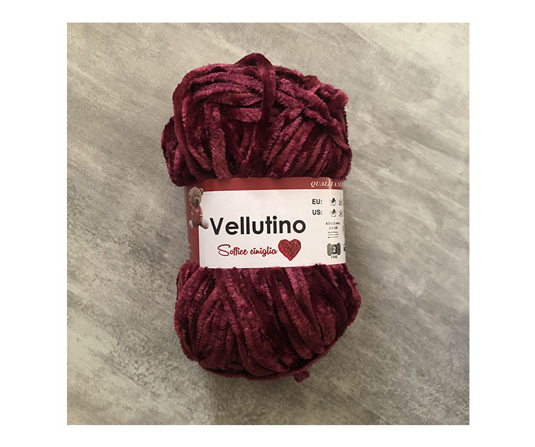 Pelote de fil chenille Vellutino - Blanc 10