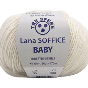 LS15-33Laine bébé blanc cassé