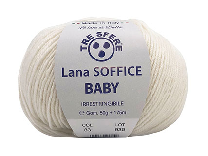 LS15-33Laine bébé blanc cassé