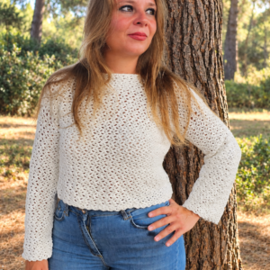 PULL AU CROCHET LE PETIT AJOURE 1